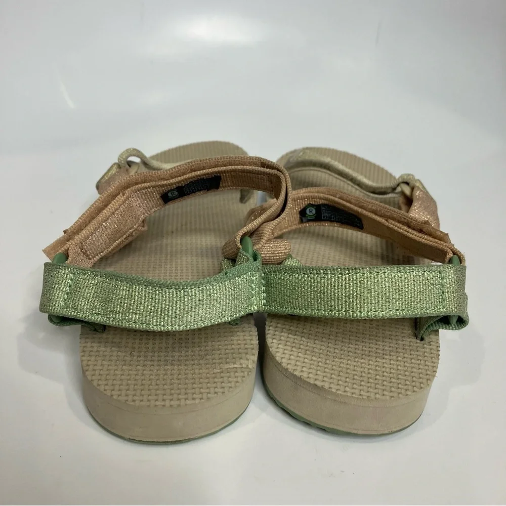 Teva original universal metallic sandals casual multicolor girls‎ size 4 trendy